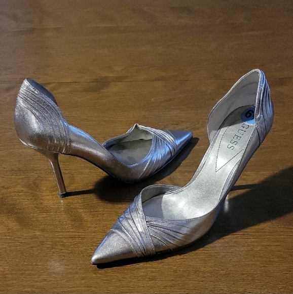 GUESS Silver Women's Heels - Picture 1 of 8